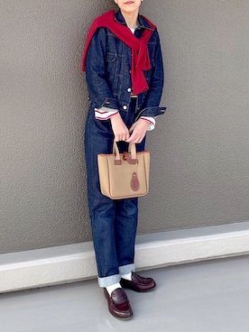 「ANATOMICA（アナトミカ）のアイテム」を使った、Leecoさん（レディース・164cm）の春コーディネート