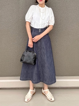 「TIDEWAY（タイドウェイ）のアイテム」を使った、Leecoさん（レディース・164cm）の夏コーディネート