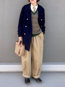 「BRADY（ブレディー）のアイテム」を使った、Leecoさん（レディース・164cm）の冬コーディネート