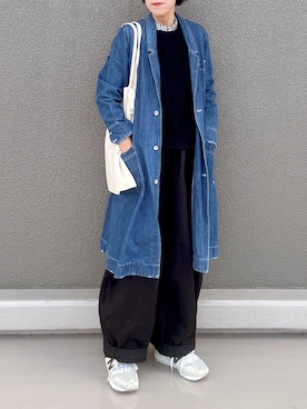 「無印良品（ムジルシリョウヒン）のアイテム」を使った、Leecoさん（レディース・164cm）の秋コーディネート