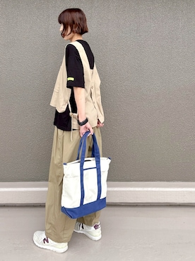 「YUYA × BeAMS DOT（ユウヤバイビームスドット）のアイテム」を使った、Leecoさん（レディース・164cm）の夏コーディネート