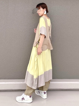 「YUYA × BeAMS DOT（ユウヤバイビームスドット）のアイテム」を使った、Leecoさん（レディース・164cm）の夏コーディネート