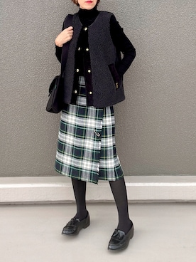 「無印良品（ムジルシリョウヒン）のアイテム」を使った、Leecoさん（レディース・164cm）の秋コーディネート