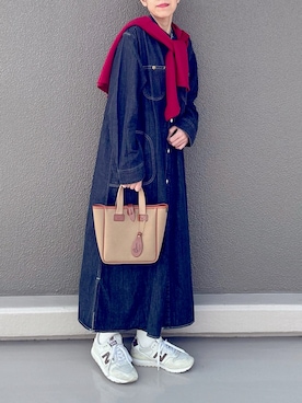 「BONLECILL（ボンルシール）のアイテム」を使った、Leecoさん（レディース・164cm）の春コーディネート