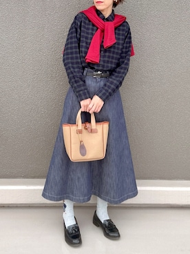 「アイテム（レッグウェア）」を使った、Leecoさん（レディース・164cm）の秋コーディネート