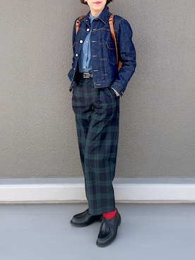 「A.P.C.（アーペーセー）のアイテム」を使った、Leecoさん（レディース・160cm）の春コーディネート