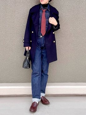 「HARUTA（ハルタ）のアイテム」を使った、Leecoさん（レディース・164cm）の冬コーディネート