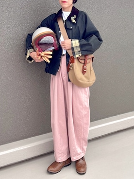 「アイテム（ブルゾン）」を使った、Leecoさん（レディース・164cm）の夏コーディネート