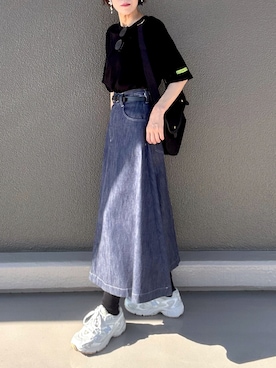 「アイテム（スカート）」を使った、Leecoさん（レディース・164cm）の夏コーディネート