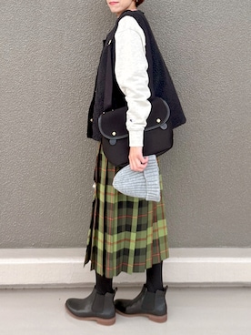 「無印良品（ムジルシリョウヒン）のアイテム」を使った、Leecoさん（レディース・164cm）の秋コーディネート