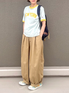 「アイテム（シューズ、その他）」を使った、Leecoさん（レディース・164cm）の夏コーディネート
