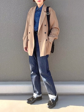 「アイテム（ファッション雑貨）」を使った、Leecoさん（レディース・164cm）の秋コーディネート