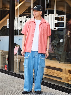 「ARMY TWILL（アーミーツイル）のアイテム（パンツ）」を使った、な0やさん（メンズ・176cm）の夏コーディネート