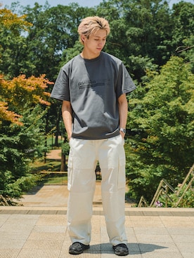 「ARMY TWILL（アーミーツイル）のアイテム（パンツ）」を使った、な0やさん（メンズ・176cm）の夏コーディネート