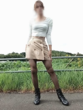 「アイテム（スカート）」を使った、nanami773xxさん（メンズ・182cm）の秋コーディネート