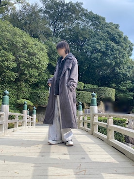 「CLEL（クレイル）のアイテム（トレンチコート）」を使った、takkunさん（メンズ・174cm）の冬コーディネート