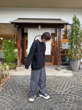 「CONVERSE（コンバース）のCONVERSE コンバース ALL STAR (R) TREKWAVE HI オールスター (R) トレックウエーブ HI 31310070 BLACK（スニーカー）」を使った、takkunさん（メンズ・174cm）の冬コーディネート
