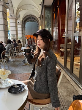 「ガーリーコーデ」｜「アイテム（ジャケット/アウター）」を使った、kanaeさん（レディース・153cm）の秋コーディネート