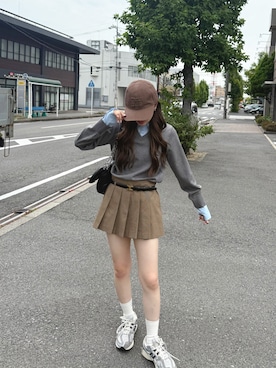 「junoah（ジュノア）のアイテム」を使った、kanaeさん（レディース・153cm）の秋コーディネート