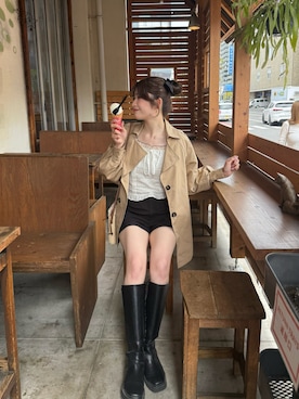 「anyonemore（エニワンモア）のアイテム」を使った、kanaeさん（レディース・153cm）の春コーディネート