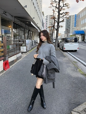 「アイテム（その他アウター）」を使った、kanaeさん（レディース・153cm・20代）の冬コーディネート