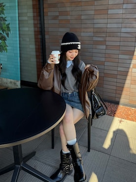 「アイテム（ブーツ）」を使った、kanaeさん（レディース・153cm・20代）の秋コーディネート