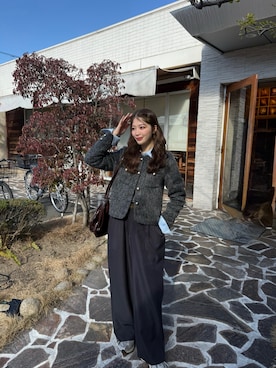 「JUNOAH（ジュノア）のアイテム」を使った、kanaeさん（レディース・153cm）の冬コーディネート