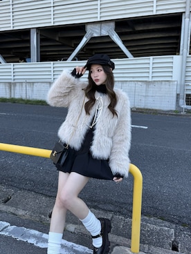 「アイテム（スカート）」を使った、kanaeさん（レディース・153cm・20代）の冬コーディネート