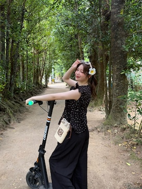 「junoah（ジュノア）のアイテム」を使った、kanaeさん（レディース・153cm）の夏コーディネート