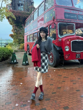 「JUNOAH（ジュノア）のアイテム」を使った、kanaeさん（レディース・153cm）の秋コーディネート