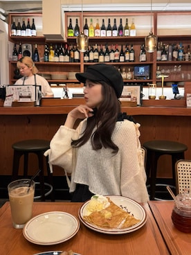 「シアーニット」｜kanaeさん（レディース・153cm）の春コーディネート