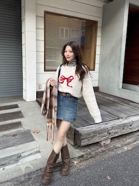 「SHEPP（シープ）のアイテム」を使った、kanaeさん（レディース・153cm）の冬コーディネート