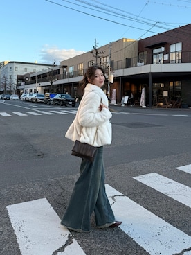 「YOLO（ヨーロ）のアイテム」を使った、kanaeさん（レディース・153cm）の冬コーディネート