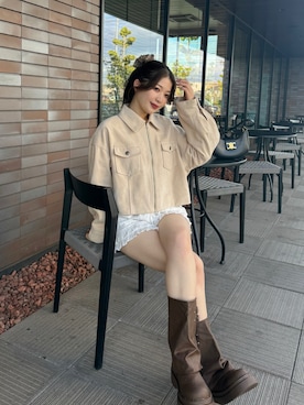 「SHEPP（シープ）のアイテム」を使った、kanaeさん（レディース・153cm）の秋コーディネート