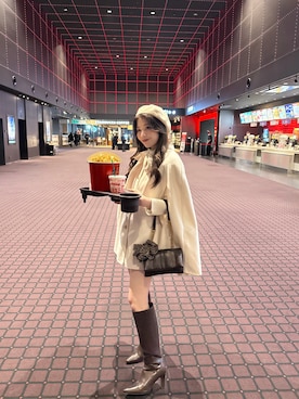 「YOLO（ヨーロ）のアイテム（ジャケット/アウター）」を使った、kanaeさん（レディース・153cm）の冬コーディネート