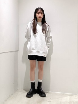 「SENSE OF PLACE by URBAN RESEARCH（センスオブプレイスバイアーバンリサーチ）の『消臭』サイドゴアボリュームソールブーツ（ブーツ）」を使った、ami15さん（レディース・154cm）の秋コーディネート