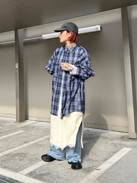 「アイテム（帽子）」を使った、タカタニさん（レディース・149cm）の春コーディネート