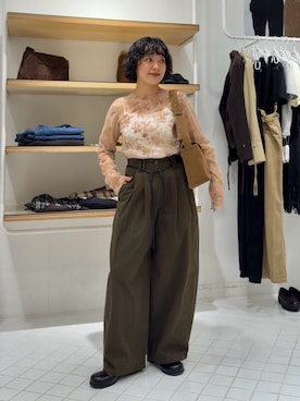 「コクーンパンツ」｜タカタニさん（レディース・149cm）の夏コーディネート