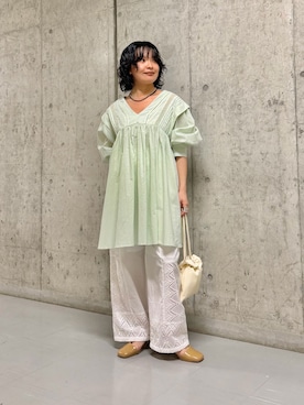 「KBF（ケイビーエフ）のアイテム（ワンピース/ドレス）」を使った、タカタニさん（レディース・149cm）の春コーディネート