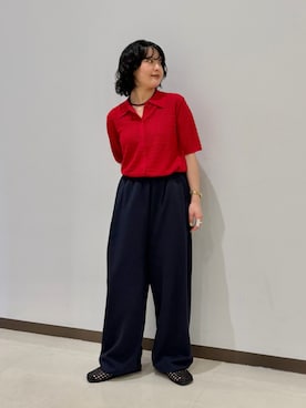 「半袖ニット」｜タカタニさん（レディース・149cm）の春コーディネート