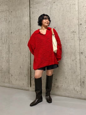 「KBF（ケイビーエフ）のアイテム（トップス）」を使った、タカタニさん（レディース・149cm）の秋コーディネート