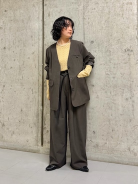 「KBF（ケイビーエフ）のアイテム（ジャケット/アウター）」を使った、タカタニさん（レディース・149cm）の春コーディネート