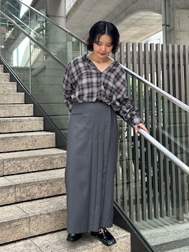 「アイテム（ローファー）」を使った、タカタニさん（レディース・149cm）の夏コーディネート