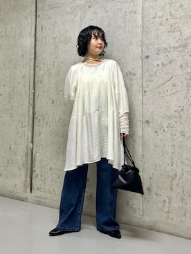 「KBF（ケイビーエフ）のアイテム（バッグ）」を使った、タカタニさん（レディース・149cm）の春コーディネート