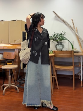 「KBF（ケイビーエフ）のアイテム（シューズ）」を使った、タカタニさん（レディース・149cm）の春コーディネート