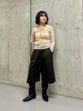 「KBF（ケイビーエフ）のアイテム（トップス）」を使った、タカタニさん（レディース・149cm）の春コーディネート