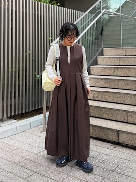 「KBF（ケイビーエフ）のアイテム（トップス）」を使った、タカタニさん（レディース・149cm）の秋コーディネート
