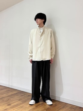 「URBANRESEARCH」｜「アイテム（スラックス）」を使った、りゅーとさん（メンズ・172cm）の春コーディネート