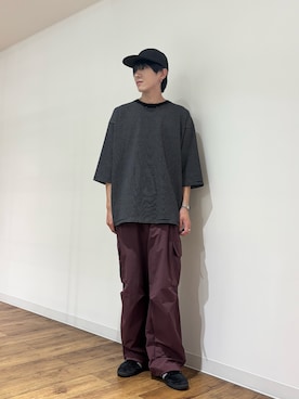 「SENSEOFPLACE」｜「アイテム（帽子）」を使った、りゅーとさん（メンズ・172cm）の秋コーディネート