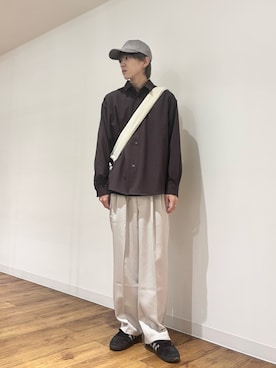 「SENSEOFPLACE」｜「アイテム（帽子）」を使った、りゅーとさん（メンズ・172cm）の秋コーディネート